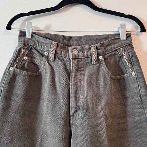 Lois Jeans 90s Double Stitched High Rise Straight Leg Embroidered Jeans - Picture 3 of 4